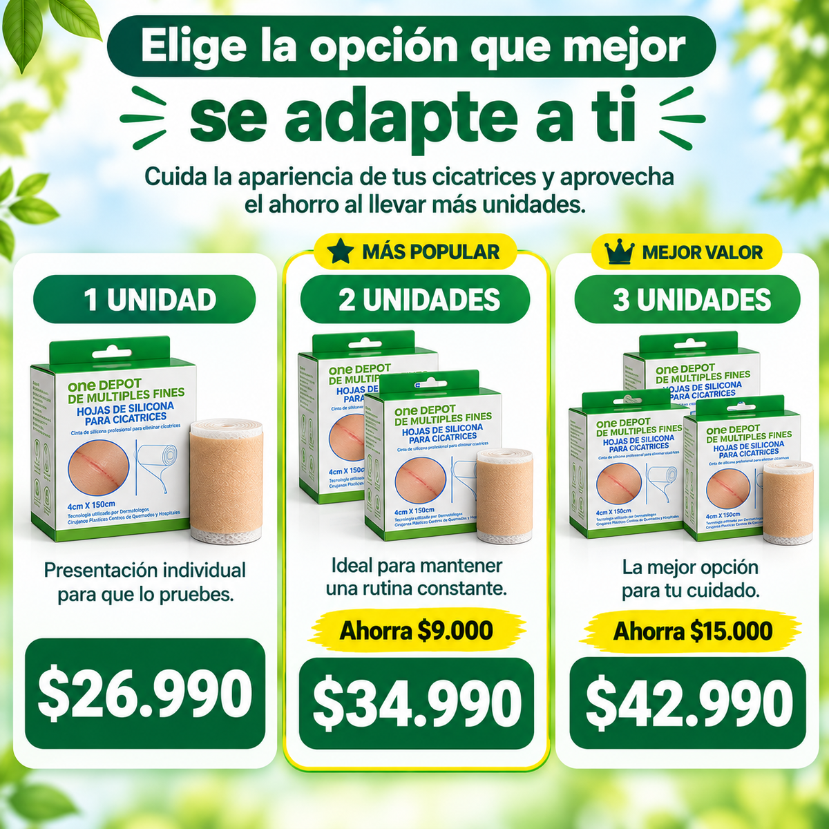 One Depot Cinta para Cicatices