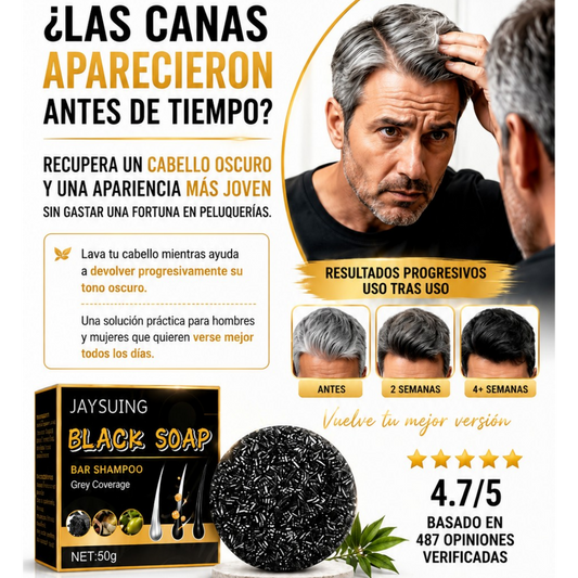BLACK SOAP SHAMPOO BARRA ANTI-CANAS