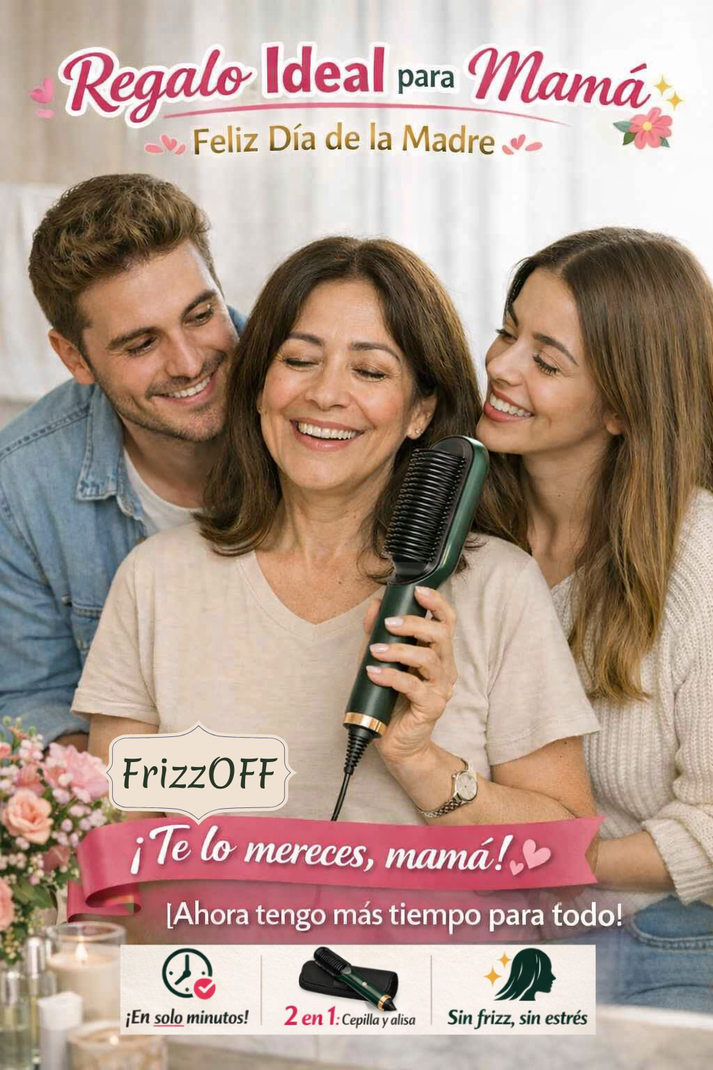 FrizzOFF Cepillo Alisador 2 en 1