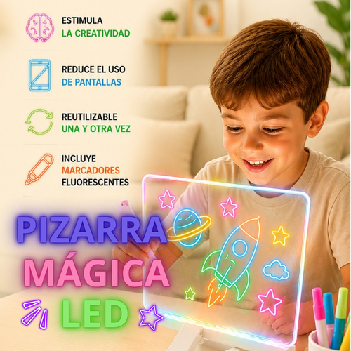 Pizarra Lampara LED Acrílica +7 Colores