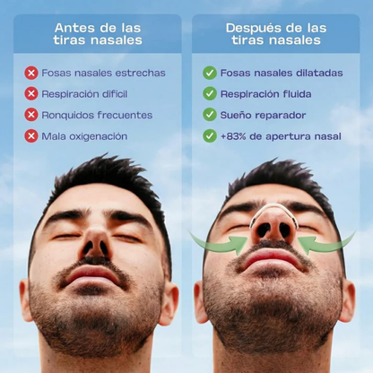AireFlow Tiras nasales magnéticas antirronquidos